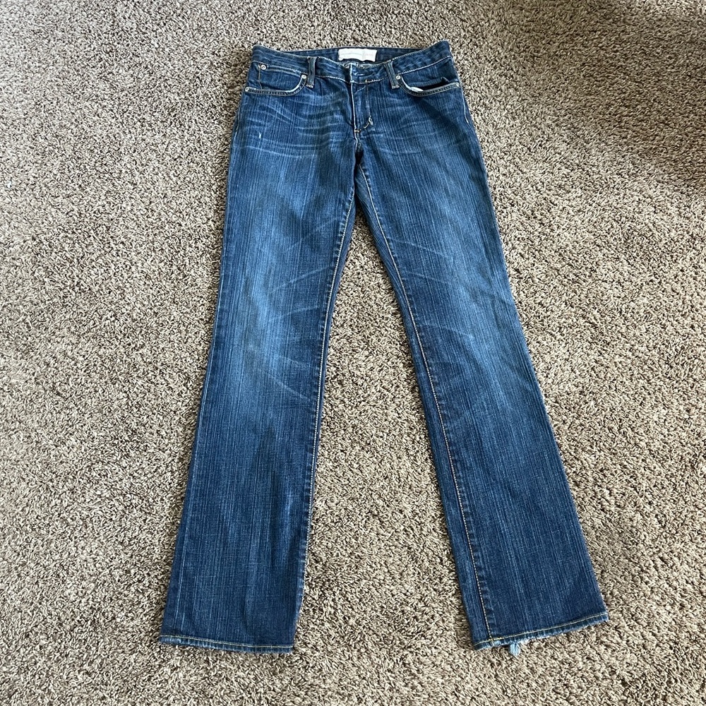 Paper Denim & Cloth Women’s Straight Leg Jeans - Dark Blue Wash size 27